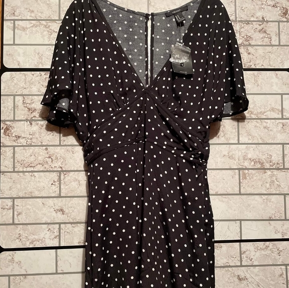 forever 21 black polka dot romper - Picture 2 of 8